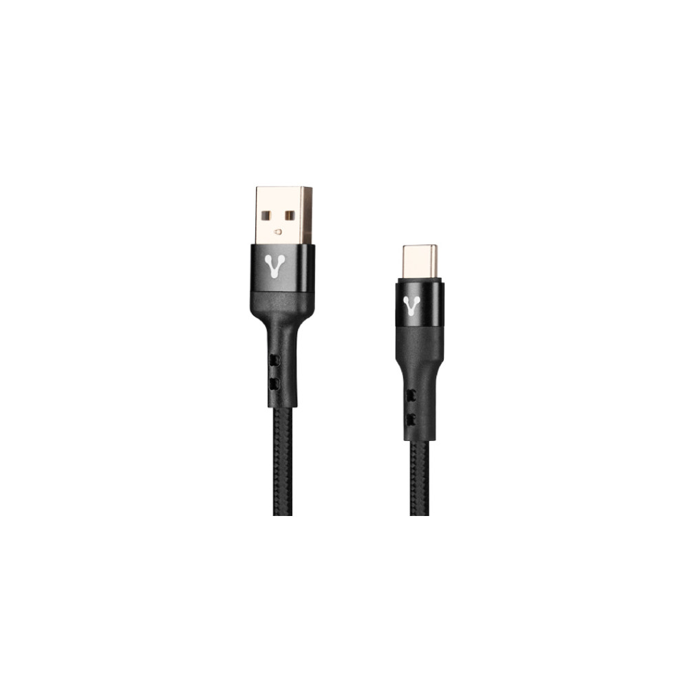 CABLE VORAGO CAB-128 USB-TIPO C 3 METROS CARGA RAPIDA NEGRO [ CAB-128 ]