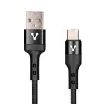 CABLE VORAGO CAB-128 USB-TIPO C 3 METROS CARGA RAPIDA NEGRO [ CAB-128 ]