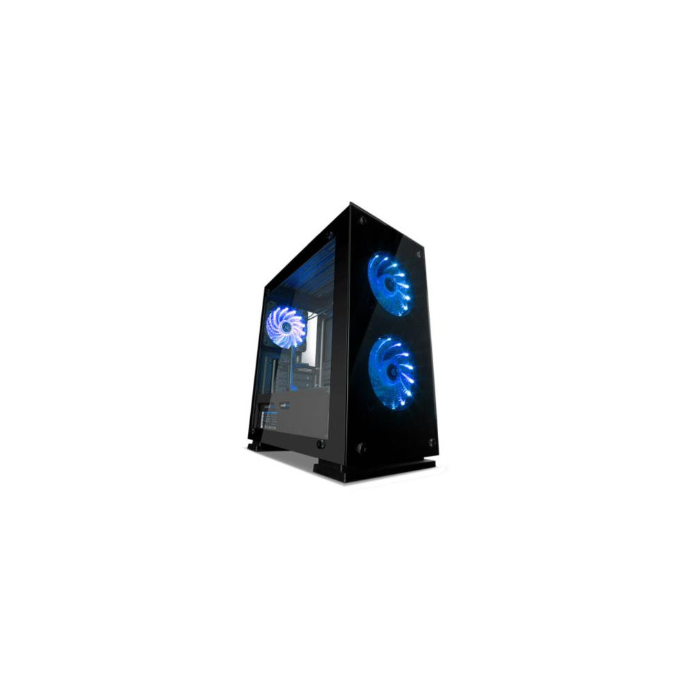 Gabinete Game Factor CSG550 Micro ATX 3 Ventiladores 120mm RGB Cristal Color Negro [ CSG550 ]