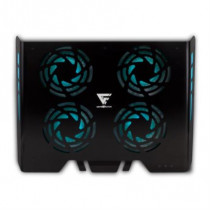 Base Enfriadora Game Factor CPG400 Laptop 4 Ventiladores RGB Aluminio USB Color Negro [ CPG400 ]