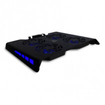 Base Enfriadora Game Factor CPG400 Laptop 4 Ventiladores RGB Aluminio USB Color Negro [ CPG400 ]