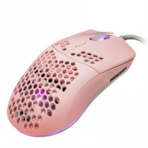 Mouse Game Factor MOG601 Ultralight RGB Sensor PMW3389 16000 dpi 7 Botones Clic Lser Color Rosa [ MOG601-PK ]