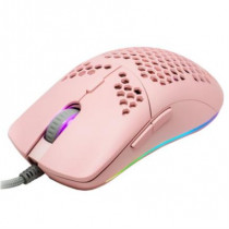 Mouse Game Factor MOG601 Ultralight RGB Sensor PMW3389 16000 dpi 7 Botones Clic Lser Color Rosa [ MOG601-PK ]