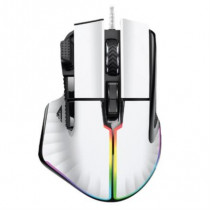 Mouse Game Factor MOG602 Click Lser Pixart 3370 19000 dpi 8 Botones Iluminacin RGB Color Blanco [ MOG602-WH ]