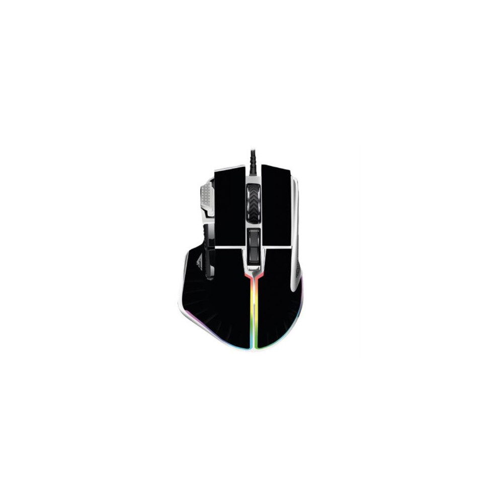 Mouse Game Factor MOG602 Click Lser Pixart 3370 19000 dpi 8 Botones Iluminacin RGB Color Negro [ MOG602-BK ]