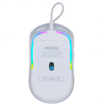 MOUSE GAME FACTOR MOG530 CARCASAS INTERCAMBIABLES PIXART 3327 12.000 DPI RGB USB BLANCO [ MOG530-WH ]