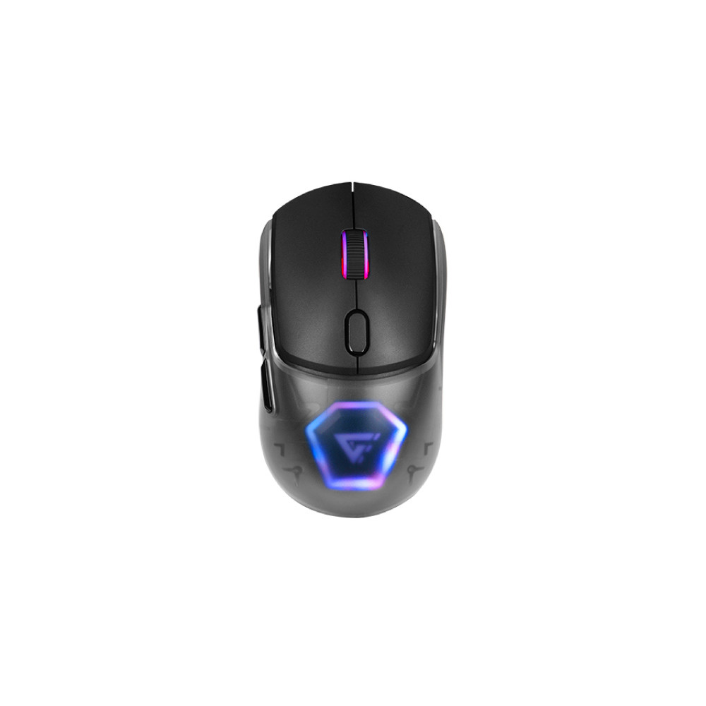 MOUSE GAME FACTOR MOW700 CARCASAS INTERCAMBIABLES 2.4G+BT PIXART 3395 26.000 DPI RGB NEGRO [ MOW700-BK ]