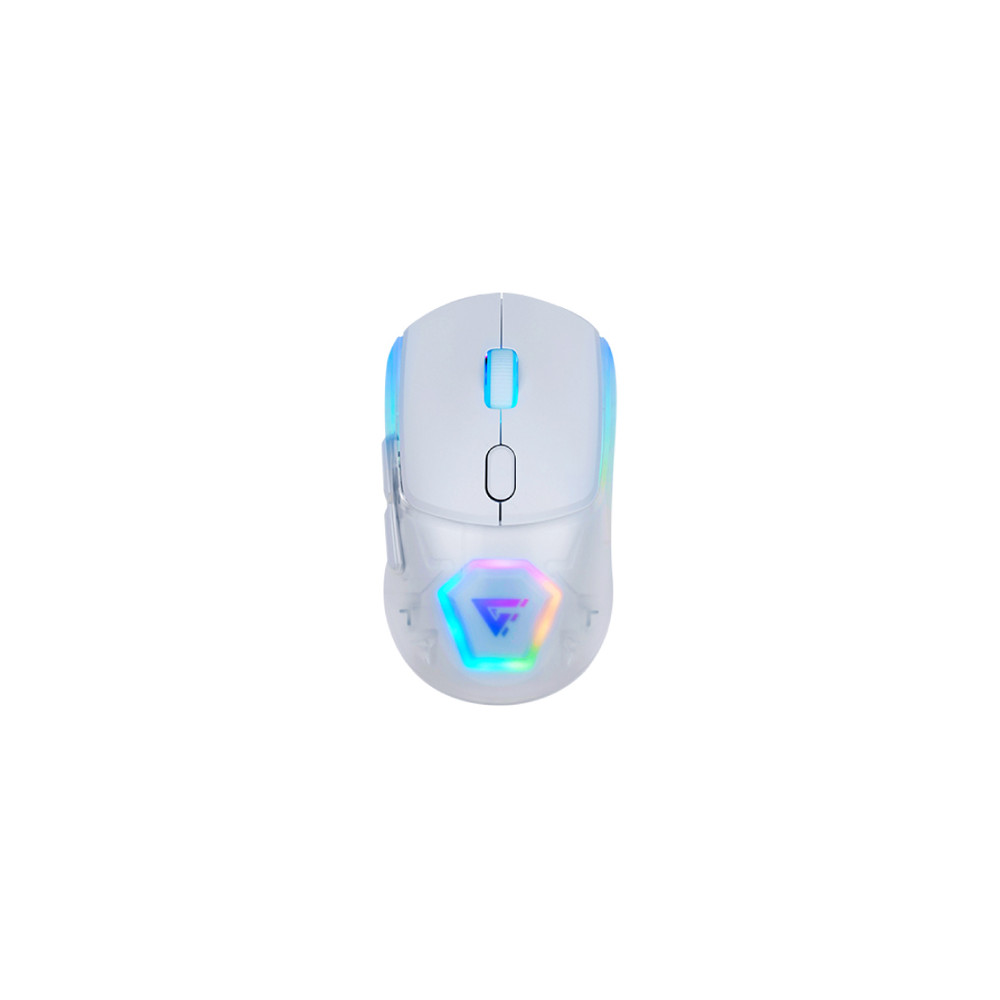 MOUSE GAME FACTOR MOW700 CARCASAS INTERCAMBIABLES 2.4G+BT PIXART 3395 26.000 DPI RGB BLANCO [ MOW700-WH ]