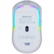 MOUSE GAME FACTOR MOW700 CARCASAS INTERCAMBIABLES 2.4G+BT PIXART 3395 26.000 DPI RGB BLANCO [ MOW700-WH ]