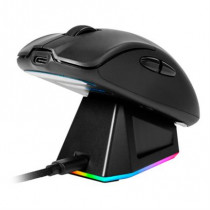 MOUSE GAME FACTOR MOW800 INALAMBRICO WIRELESS 2.4G BT PIXART 3395 26.000 DPI 4K HZ BASE RGB ULTRALIG [ MOW800-BK ]