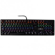 Teclado Mecnico Game Factor KBG400-BL Rainbow Switch Azul USB Color Negro [ KBG400-BL ]