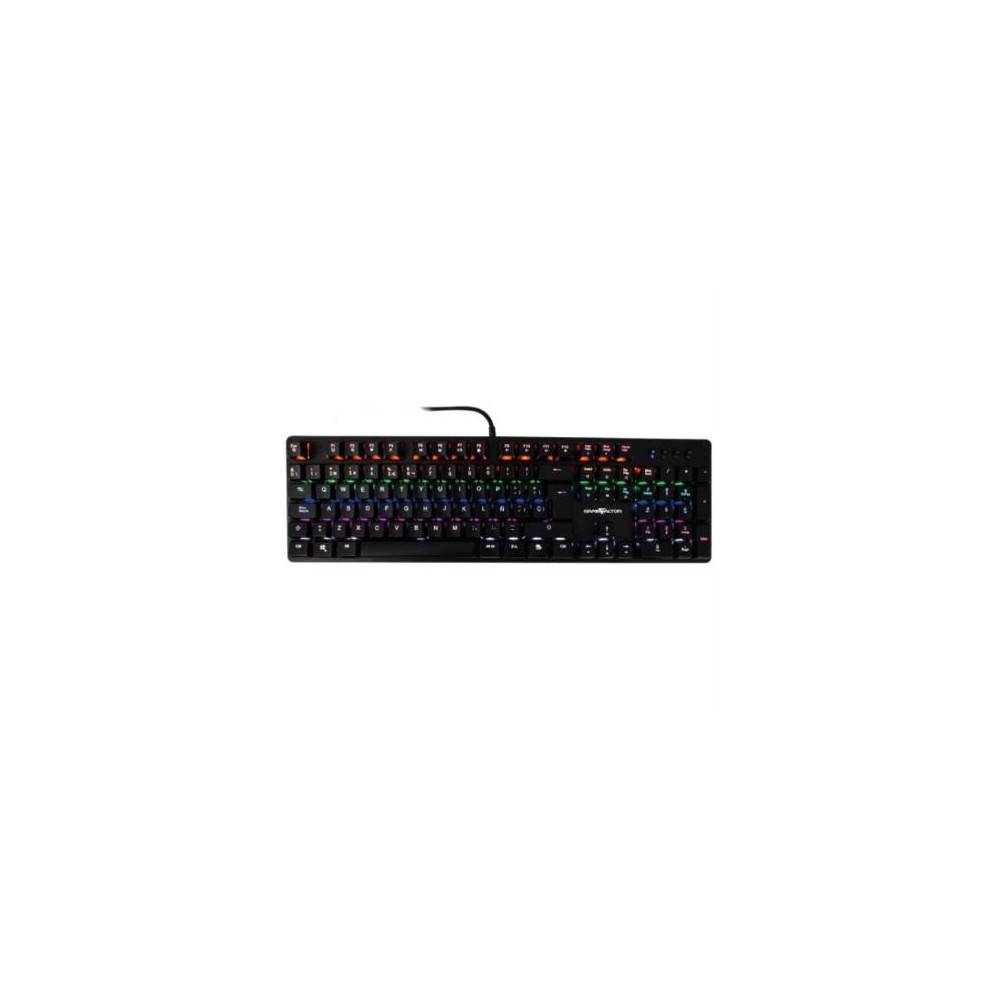 Teclado Mecnico Game Factor KBG400-BL Rainbow Switch Azul USB Color Negro [ KBG400-BL ]