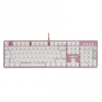 Teclado Mecnico Game Factor KBG400 Retroiluminado Switch Azul USB Rosa [ KBG400-PK-BL ]