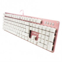 Teclado Mecnico Game Factor KBG400 Retroiluminado Switch Azul USB Rosa [ KBG400-PK-BL ]