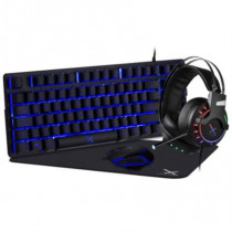 Kit Gamer Stylos Xzeal Starter Teclado/Mouse/Audfonos/Mouse Pad Color Negro [ XSAKGA1B ]