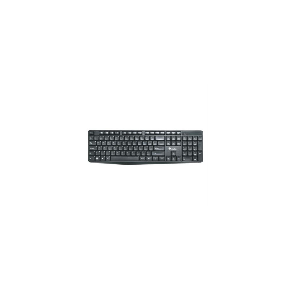 Teclado Stylos Tech Inalmbrico Ergonmico USB Color Negro [ STPTEC4B ]