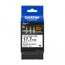 Cinta Brother HSE241 Termorretrctil Texto Negro Sobre Fondo Blanco 17.7mmx1.5m [ HSE241 ]