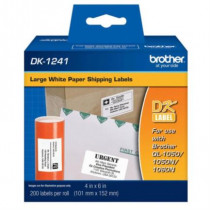 Etiquetas Brother DK1241 Precortada Papel Blanco 101mmx152mm 200 Etiquetas [ DK1241 ]