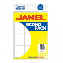 ETIQUETA JANEL ESCOLAR BLANCA 67X47 ECONOPACK [ E126747200 ]