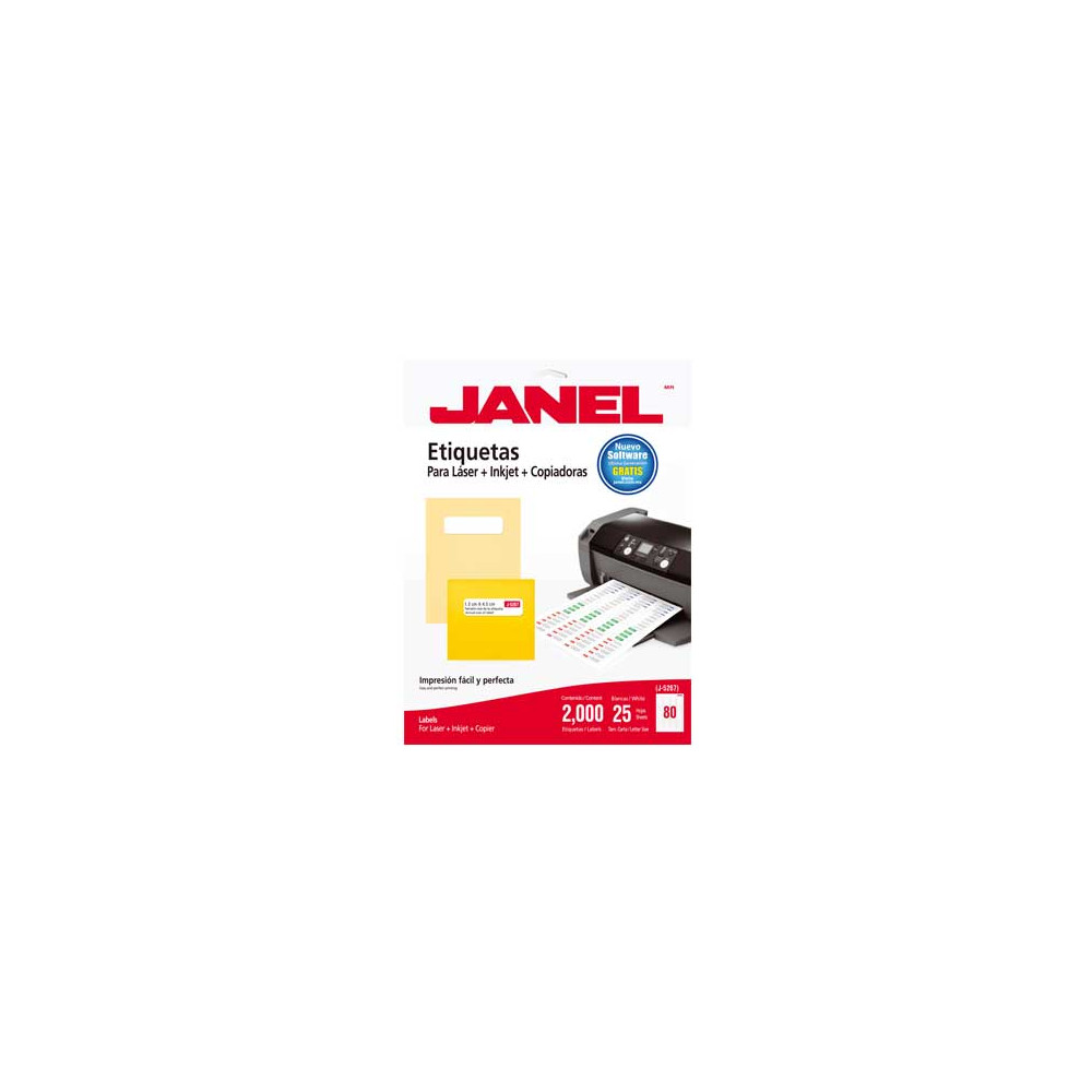 ETIQUETA JANEL LASER 1.3 X 4.5 CM C/2000 [ 1085267101 ]