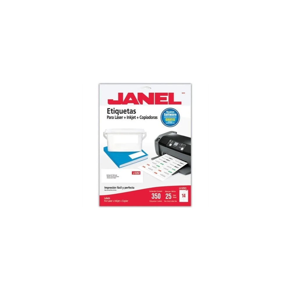 ETIQUETA JANEL LASER 34X102 MM 100H C/1400 [ J-5262-1400 ]