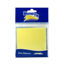 Notas Adhesivas Janel Memo Tip 3x3" en Bolsa Block de 100 Hojas Color Amarillo [ 6500303304 ]