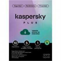 Licencia Antivirus ESD Kaspersky Plus 1 Ao 10 Dispositivos 5 Cuentas KPM [ KL1042ZDKFS ]