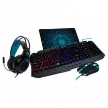 Kit Gaming Vortred Fully Armed 4 en 1 Teclado/Audfonos/Mouse/Mouse Pad Color Negro [ V-930136 ]