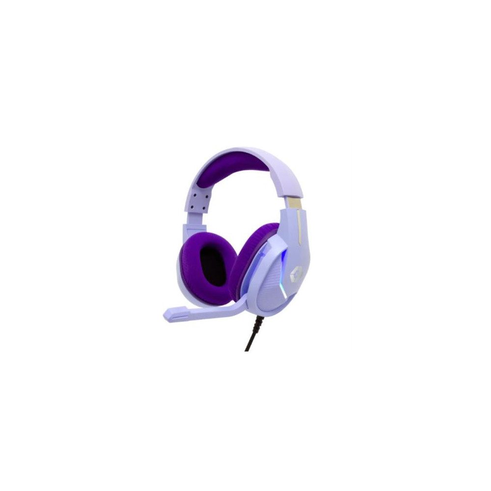 Diadema Vortred Axolotl Gamer Inalmbrica RGB 3.5mm Color Morado [ V-930631 ]