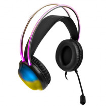 Diadema Gamer Perfect Choice Transparente RGB Helumo ANC 1.8m Almbrico 3.5mm PVC [ V-930730 ]