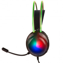 Diadema Gamer Perfect Choice Transparente RGB Helumo ANC 1.8m Almbrico 3.5mm PVC [ V-930730 ]