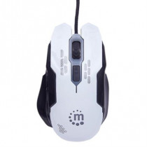 Mouse Manhattan Gaming ptico LED USB 6 Botones Color Blanco [ 179232 ]