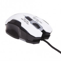 Mouse Manhattan Gaming ptico LED USB 6 Botones Color Blanco [ 179232 ]