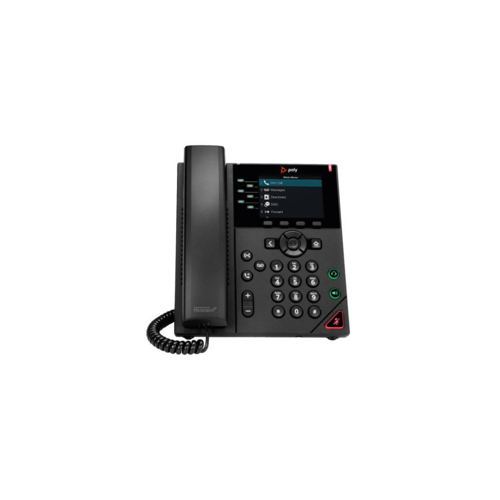 Poly Telefono IP VVX 350 de 6 lineas y habilitado para PoE [ 89B68AA ]