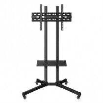 Soporte Steren Mvil para TV 19" a 83" Con Repisa Soporta Hasta 60kg Color Negro [ STV-150 ]