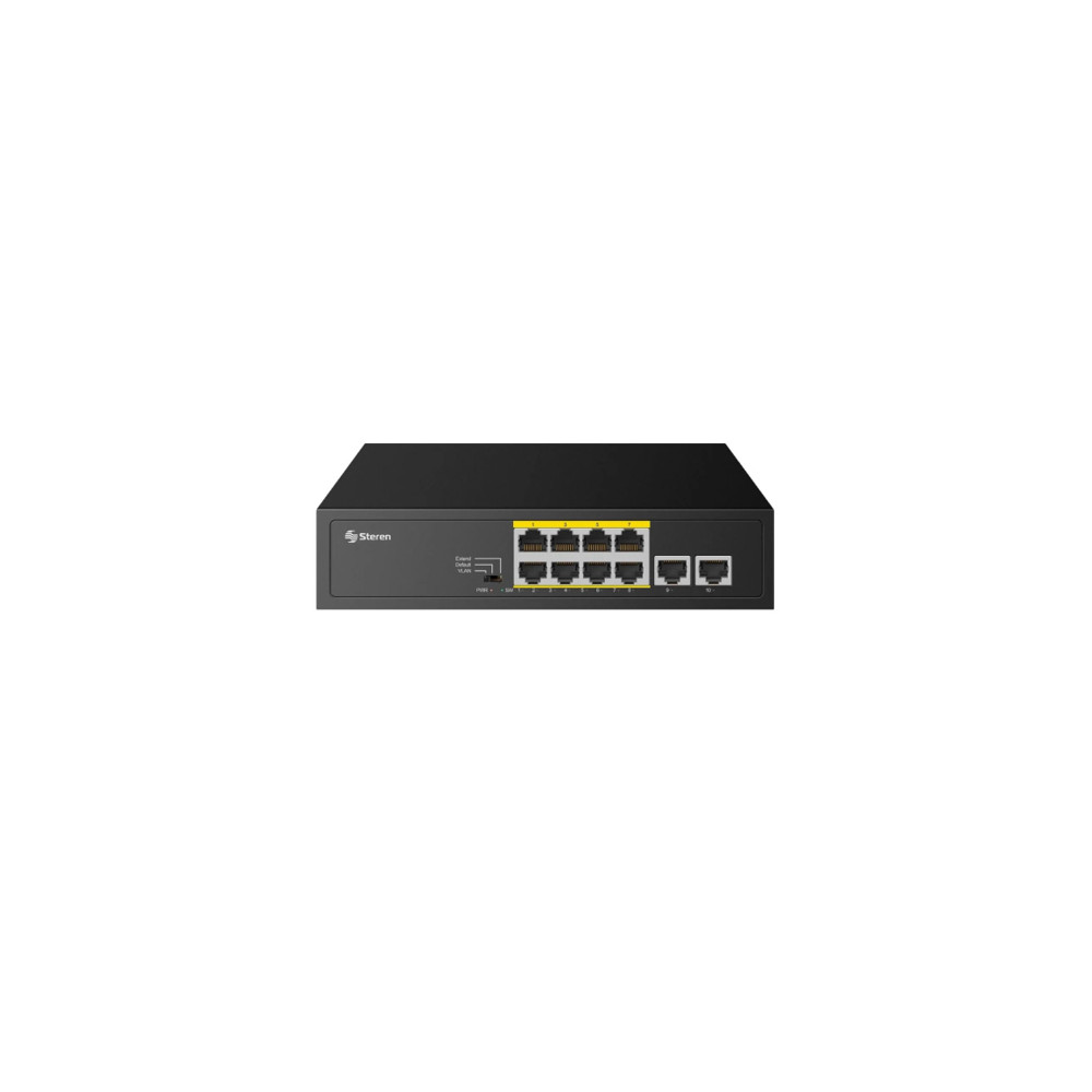 SWITCH ETHERNET STEREN DE 8 PUERTOS POE + 2 UPL [ SWI-210POE ]