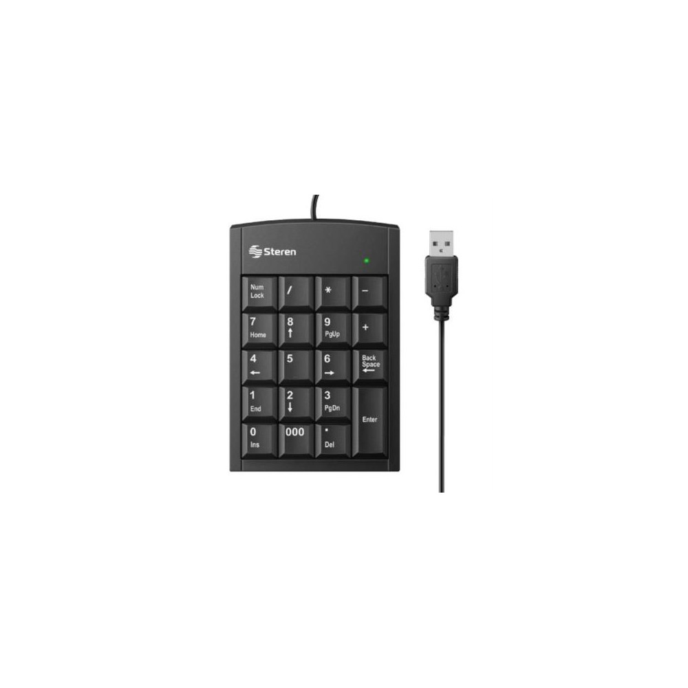 Teclado Numrico Steren USB Extra Plano 19 Teclas Color Negro [ COM-625 ]