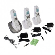 Telfono Inalmbrico Steren DECT 6.0 con 2 Extensiones Adicionales [ TEL-2492 ]