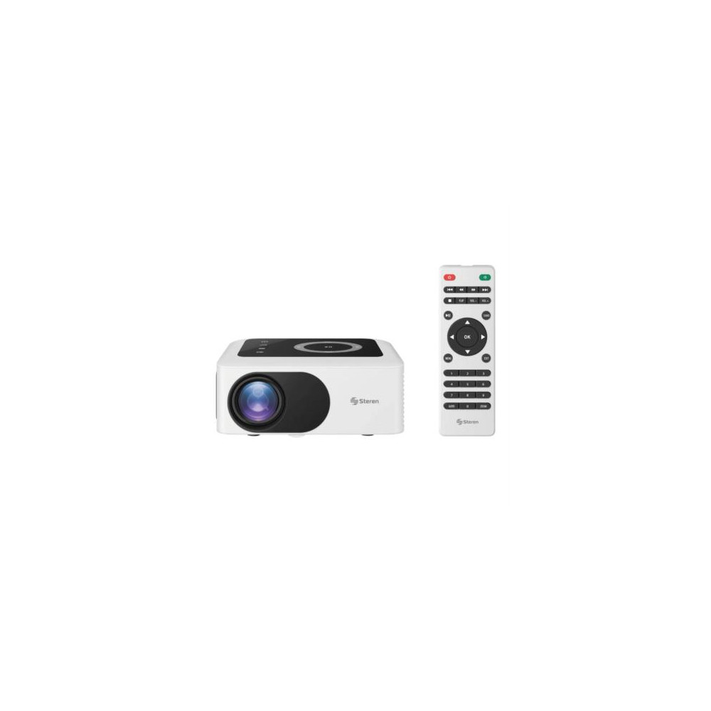 Mini Proyector Steren Multimedia HD 2105 Lmenes Resolucin 1280x720 Color Blanco [ PRO-240 ]