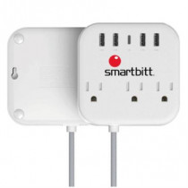 Supresor de Picos Smartbitt SBSS-B3-5U 3 Contactos y 5 puertos usb [ SBSS-B3-5U ]