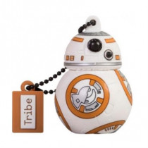 Memoria USB Tribe StarWars TFA BB-8 8 GB 2.0 Color Blanco-Naranja [ FD030404 ]