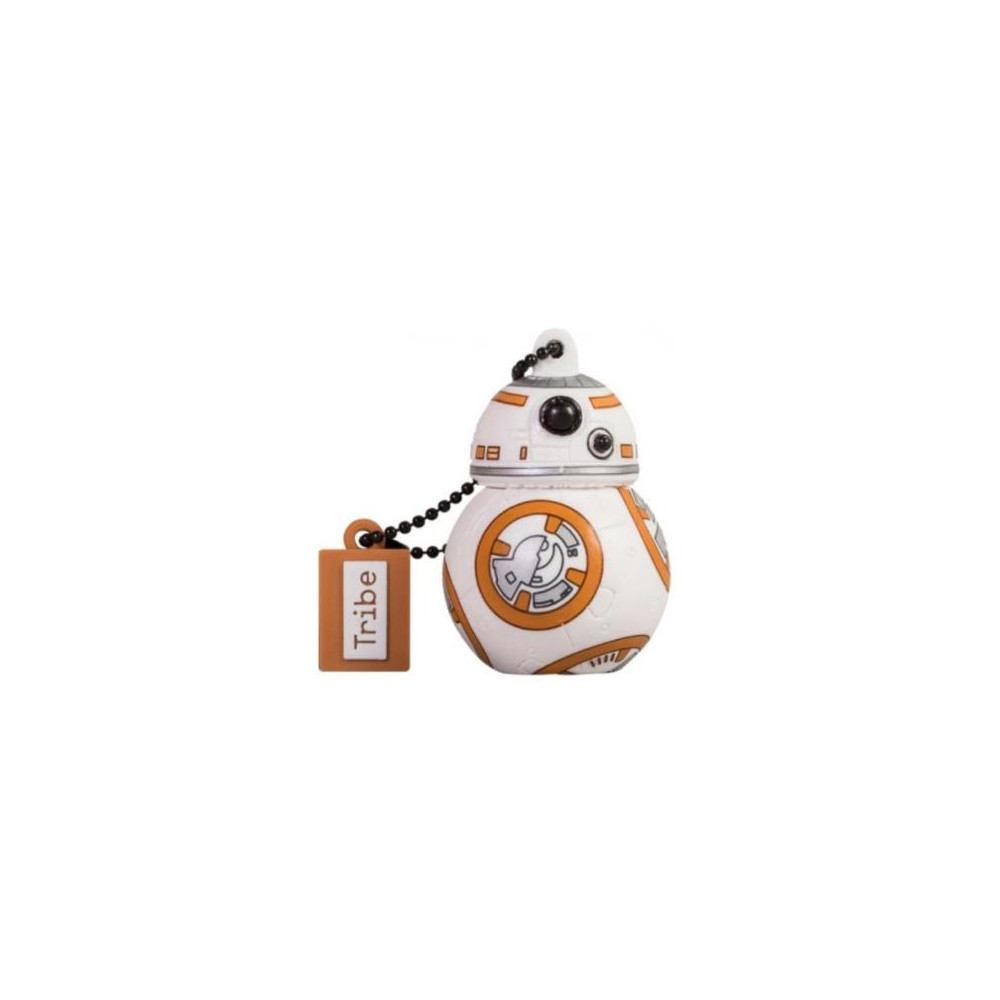 Memoria USB Tribe StarWars TFA BB-8 8 GB 2.0 Color Blanco-Naranja [ FD030404 ]