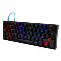 Teclado Mecnico Game Factor KBG560 RGB Teclas Extras Blue Intercambiables Blue Switch USB Color Negr [ KBG560-BL ]