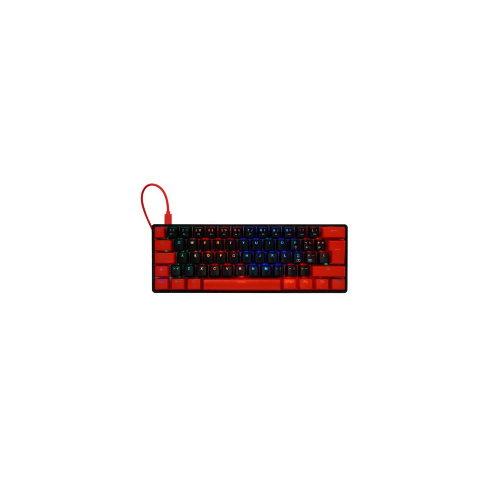 Teclado Mecnico Game Factor KBG560 RGB Teclas Extras Red Intercambiables Red Switch USB Color Rojo [ KBG560-RD ]