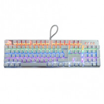 Teclado Mecnico Vorago Game Factor KBG400 Rainbow Switch Rojo USB Color Blanco [ KBG400-WH-RD ]