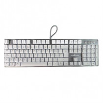 Teclado Mecnico Vorago Game Factor KBG400 Rainbow Switch Rojo USB Color Blanco [ KBG400-WH-RD ]