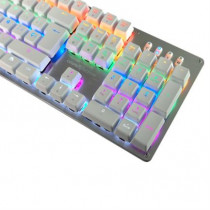 Teclado Mecnico Vorago Game Factor KBG400 Rainbow Switch Rojo USB Color Blanco [ KBG400-WH-RD ]