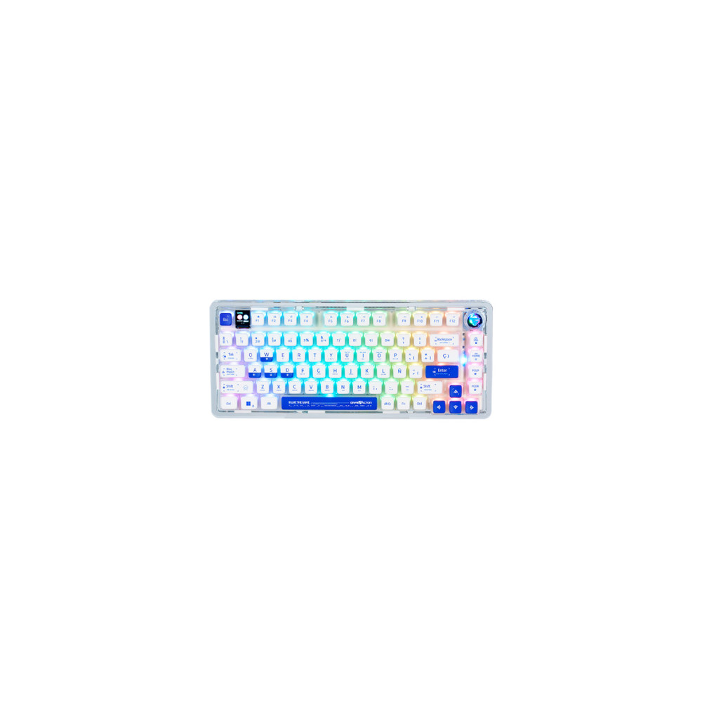 TECLADO GASKET GAME FACTOR MECANICO KBG800 PERSONALIZABLE 75% PANTALLA LCD BLUETHOOT 2.4G Y ALAMBRIC [ KBG800 ]