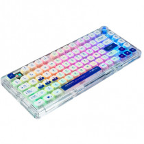 TECLADO GASKET GAME FACTOR MECANICO KBG800 PERSONALIZABLE 75% PANTALLA LCD BLUETHOOT 2.4G Y ALAMBRIC [ KBG800 ]