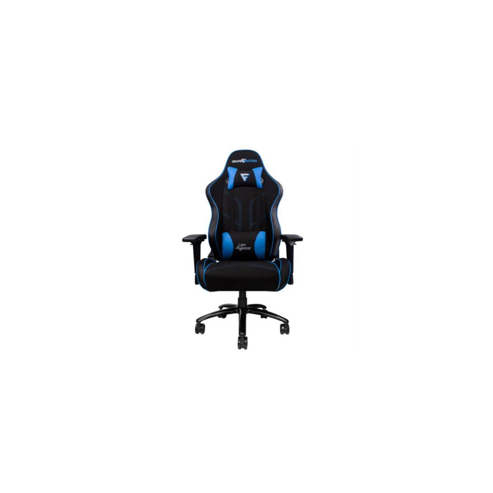 Silla Game Factor CGC600 Tela Reclinable con Descansa Brazos 4D Estrella Metlica Color Azul-Negro [ CGC600-BL ]